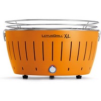 photo LotusGrill – Tragbarer XL-Holzkohlegrill mit USB-Kabel – Orange + 2 kg Naturkohle 2